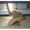 Muebles de habitación moderna zigzag z forma silla de comedor de madera